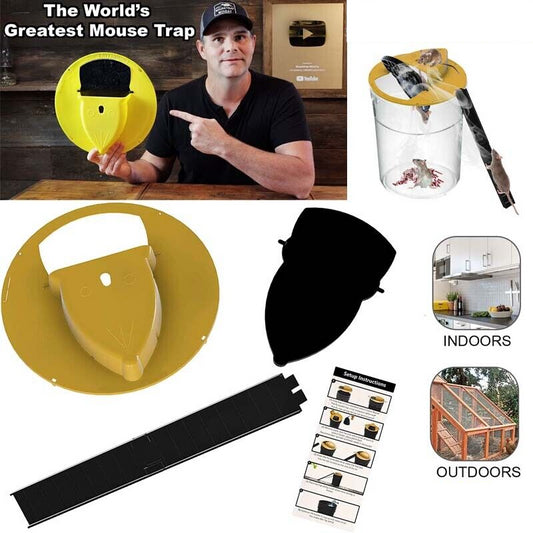 3pcs Mouse Trap - Flip N Slide Bucket Lid Mouse Rat Trap W/Ladder Mouse trap Catcher