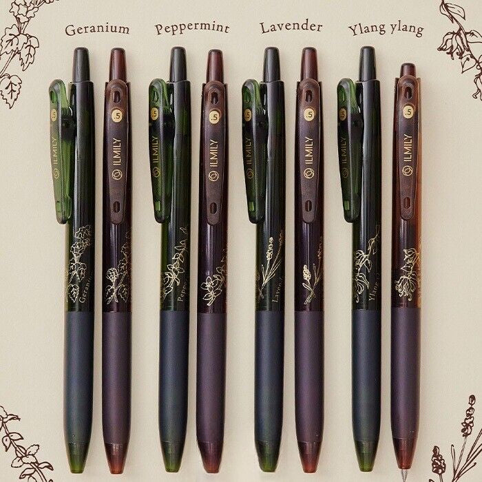 ILMILY Pilot Scented Ink Ball Pens Lavender Peppermint Fragrance Geranium 0.5mm