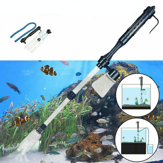 Aquarium Electric Siphon Pump Vacuum Cleaner Fish Tank Clean Water Change Gravel