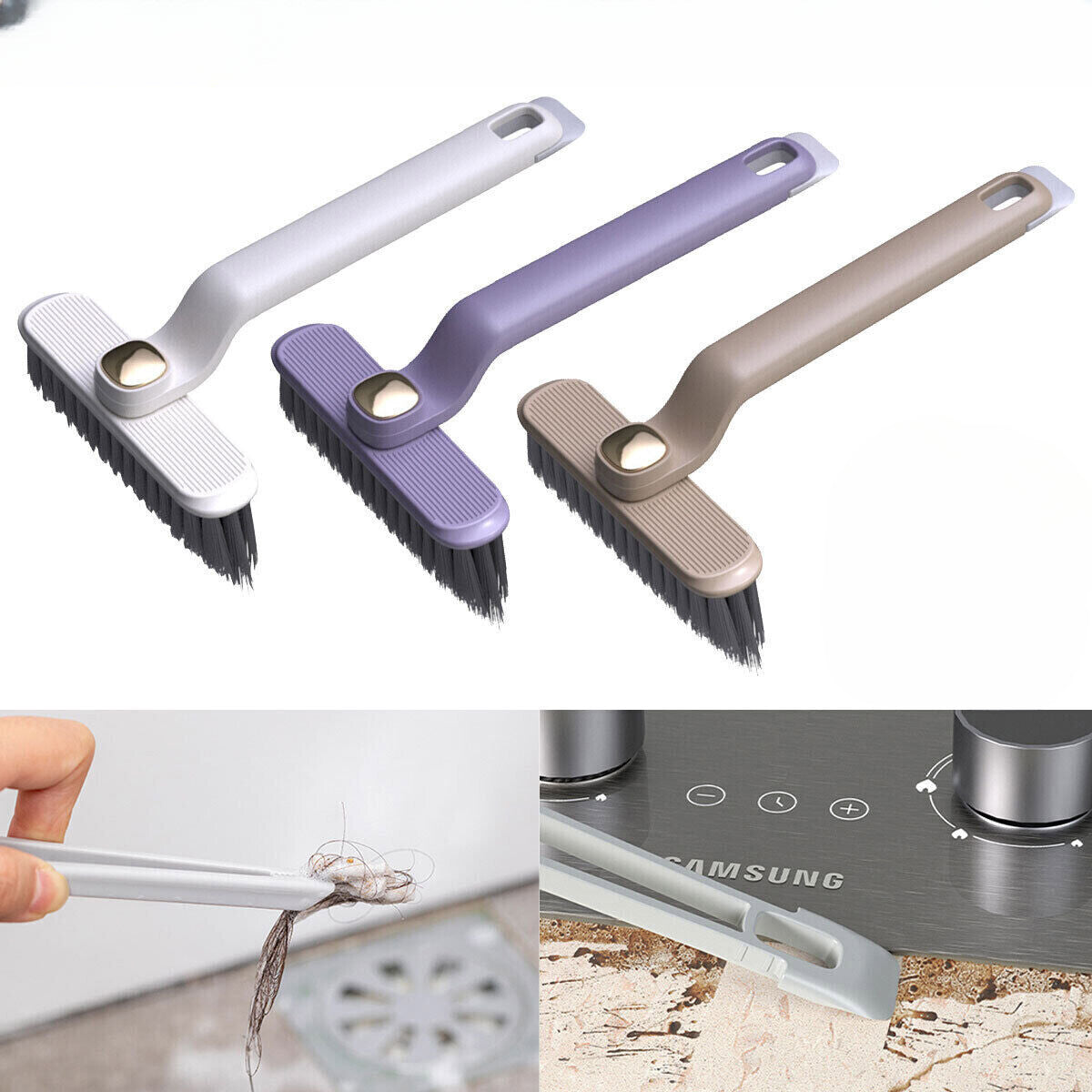 Multi-Function Rotating Crevice Cleaning Brush