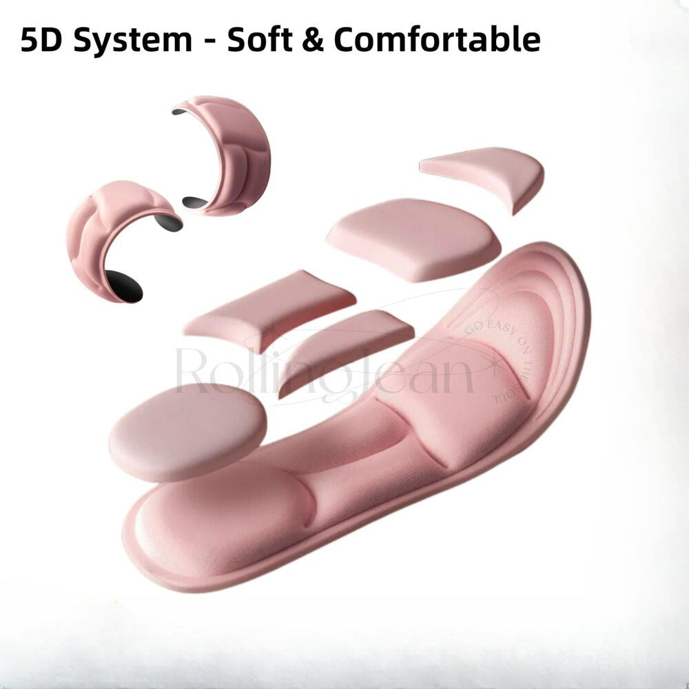 5D Memory Foam Insoles Inner Sole Insert Air Cushion Heel Foot Shoe Pads Unisex