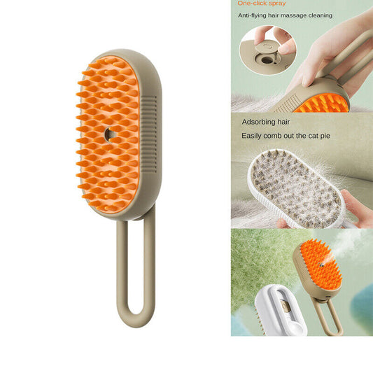 3 In 1 Pet Steam Brush Pet Electric Spray Massage Comb Cat Dog Hair Removal Comb