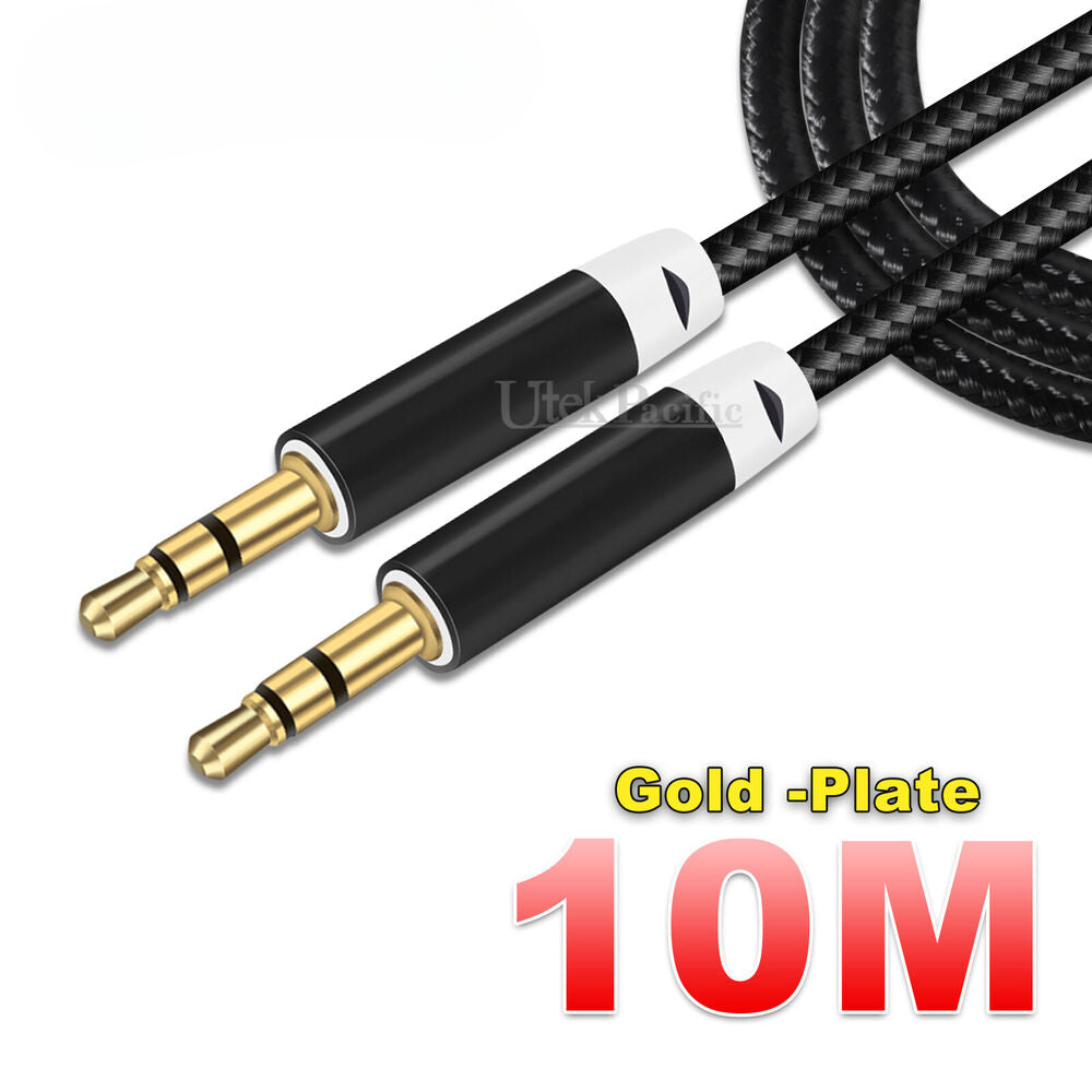 3.5mm AUX Cable Stereo Audio Extension Male to Male Auxiliary 1.5M 3M 5M 10M