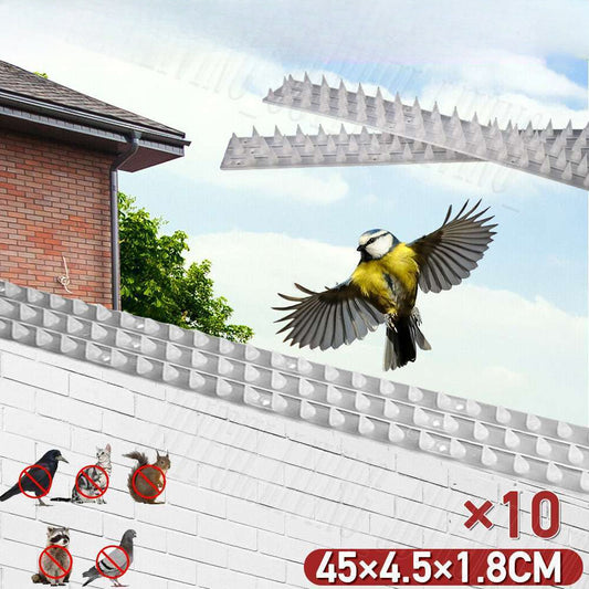 10pcs Bird Spikes Human Cat Possum Mouse Pest Control Spiked Fence Wall Deterrent