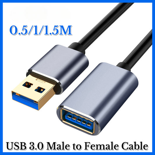 2pcs USB 3.0 Speed Extension Cable Male To Female Data Adapter Extention Cord