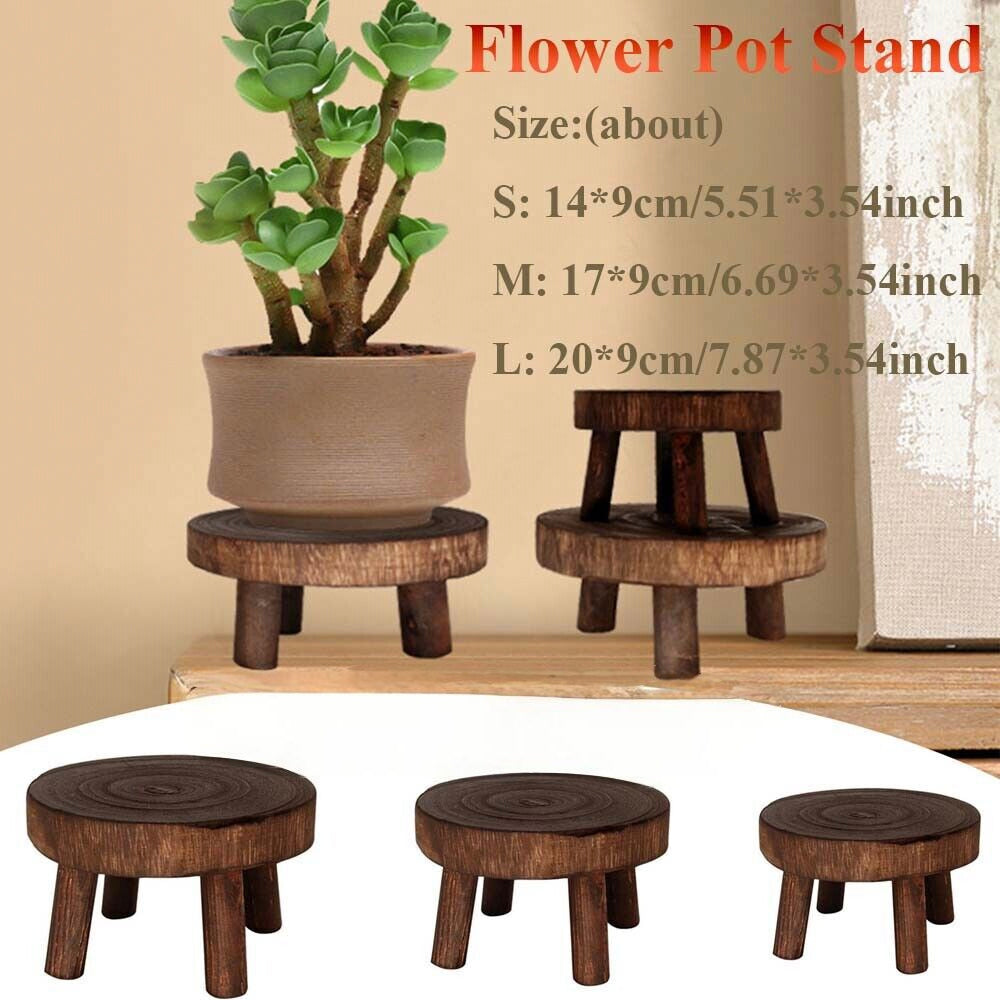 New Wooden Plant Stand Flower Pot Base Holder Stool Display Plant Stand Shelf