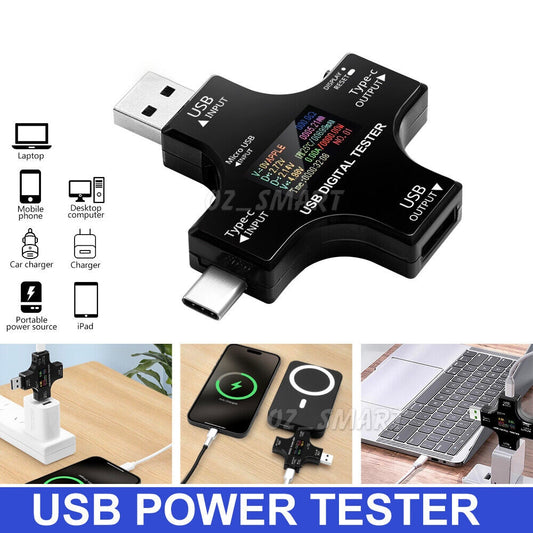 USB C Tester Type-C PD Digital Voltage Current Power Meter Detector QC3.0 PD3.1