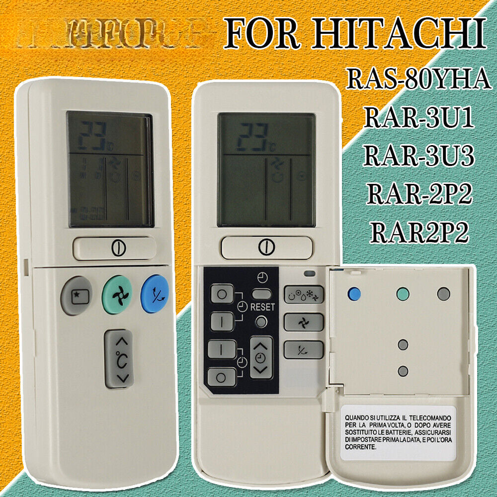 Conditioner Remote Control RAR-2P2, RAR-3U1, RAR-3U3, RAS-80YHA For Hitachi Air