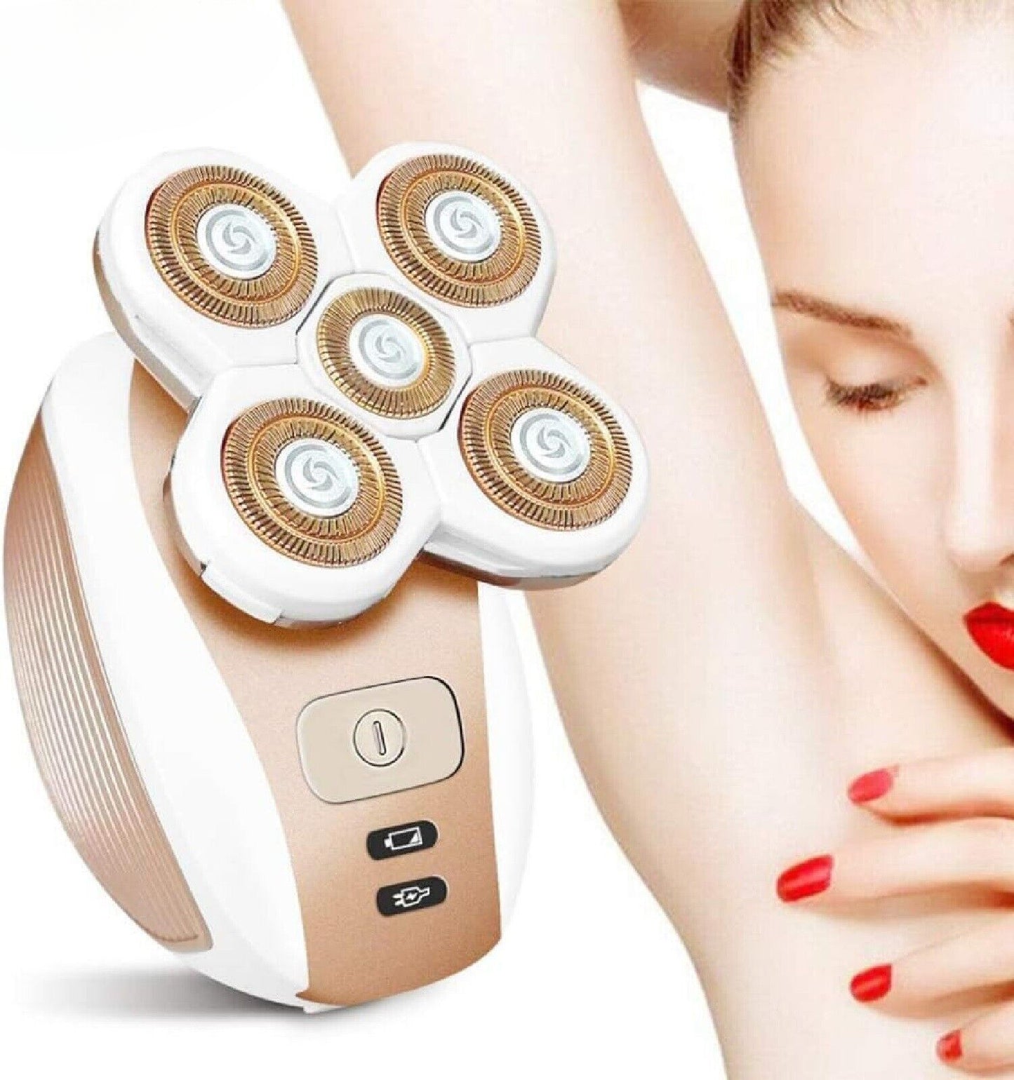 Upgrade Version 5 Head Women's Electric Hair Remover Epilator Body Legs Shaver