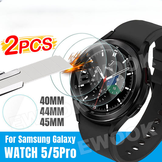 For Samsung Galaxy Watch 6 5 Pro 40/44/45mm Tempered Glass Screen Protector