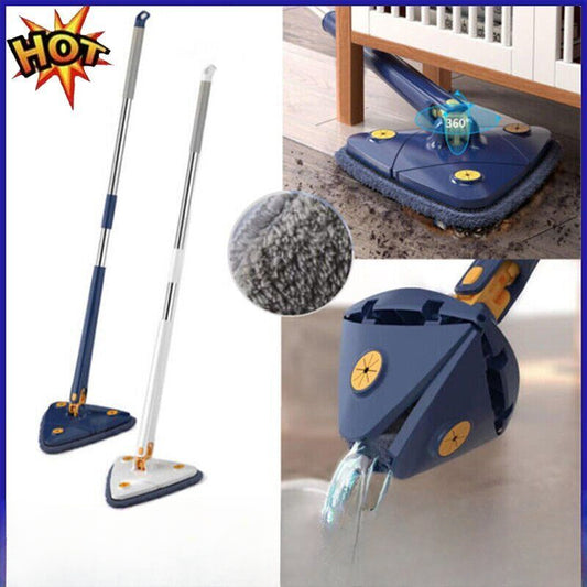 360 Rotatable Adjustable Triangle Lazy Cleaning Mop Multifunctional Wet & Dry