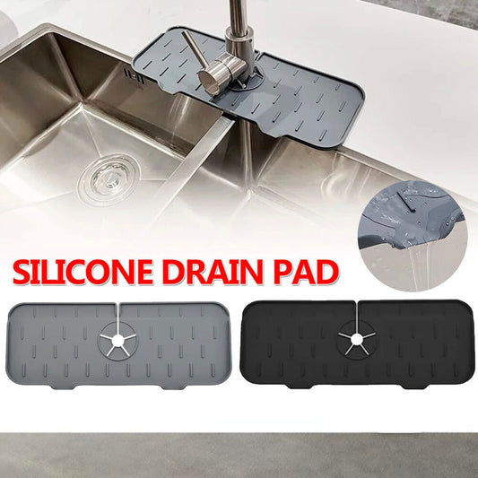 Sink Splash-proof Splash Catcher Silicone Drain Pad Faucet Tap Absorbent Mat