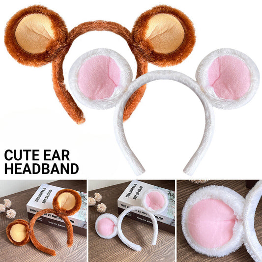 2x Headband Women Hair Cute Mouse Ear Decors Girls Makeup Hairband Birthday Party