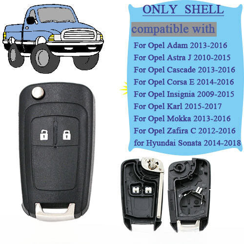 for Opel Vauxhall Insignia Astra J Zafira B Meriva HU100 Remote Car Key Shell 2B