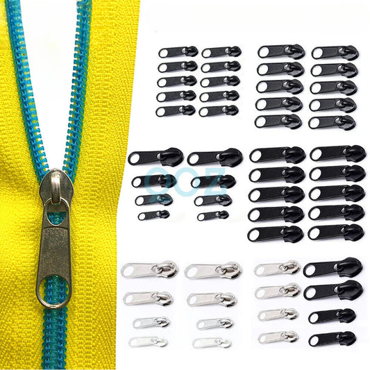 30x Universal Zippers Head Repair Kit Replacement Instant Zip Slider Zipper