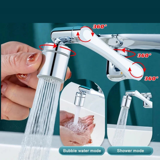 1080 Swivel Extension Faucet Aerator Rotate Robotic Arm Tap Extender Universal