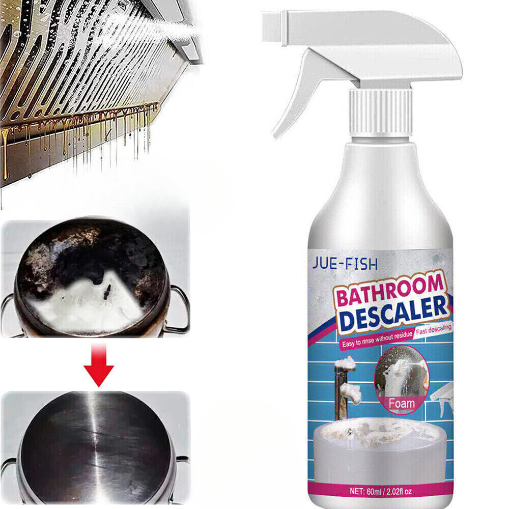 3x Bathroom Descaler Spray Jue Fish Bathroom Descaler Stubborn Stains Clean 60ml