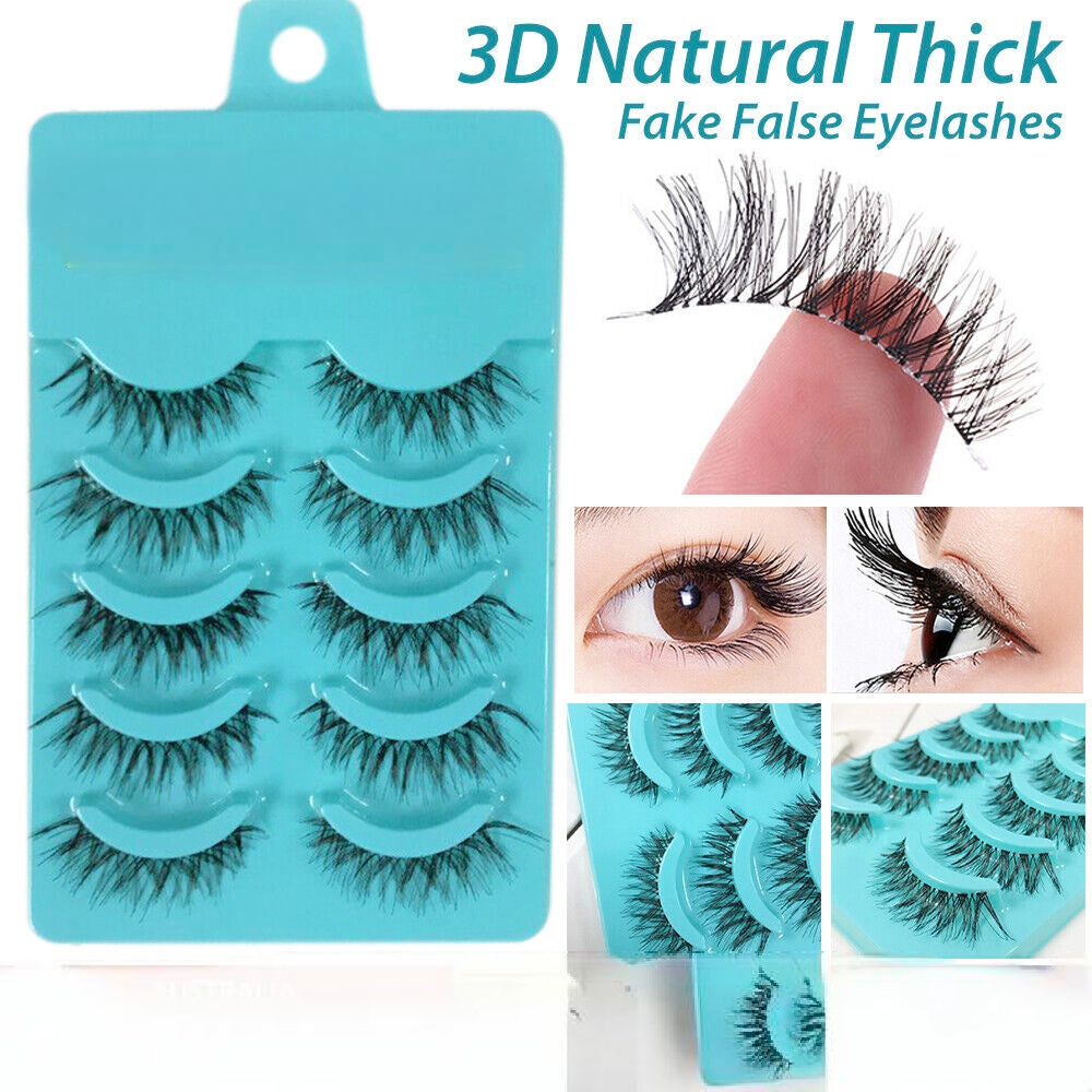 3D Natural Thick Fake False Eyelashes Extension Eye Lashes Makeup