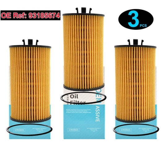 3pcs OilFilter For Chevrolet Cruze J300 Trax 1.8L 1796CC l4 Engine 93185674