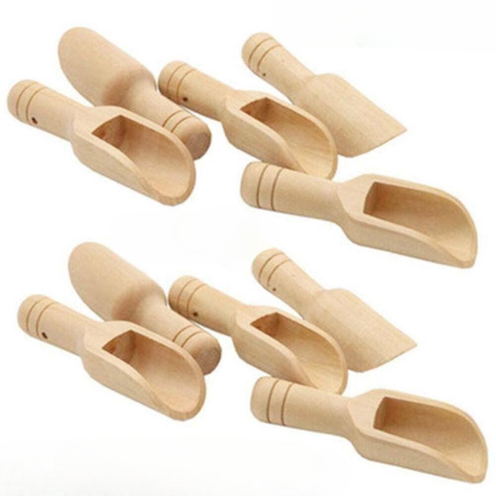 Mini Wooden Scoop X#pack of 4V$