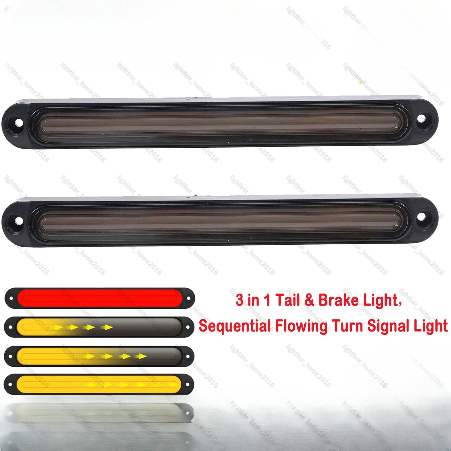 3 in 1 LED Tail Trailer Light Truck Flowing Turn Signal Rear Stop Brake lamp