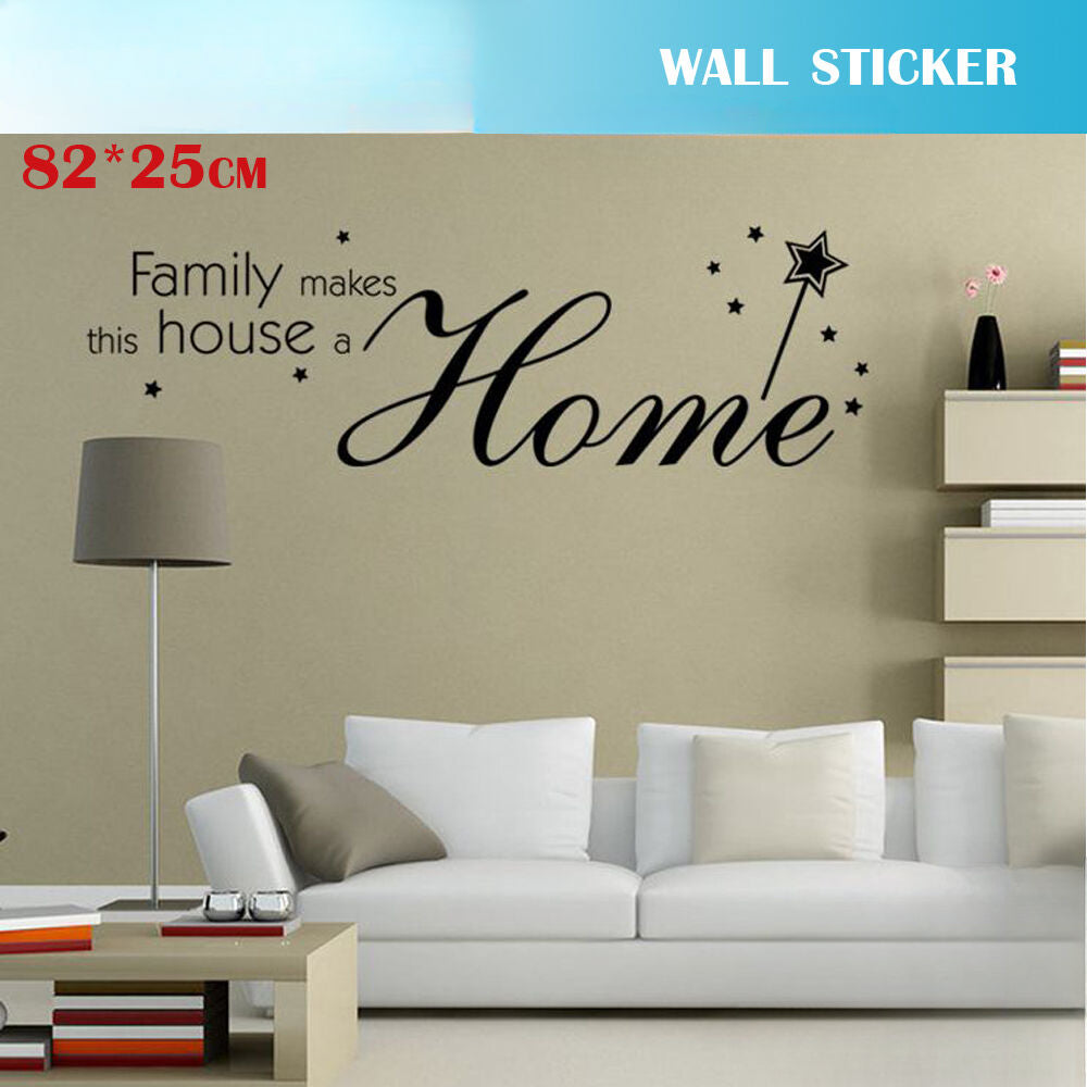 Wall Stickers Removable Family Makes House Home Room Decal Picture Art Decor