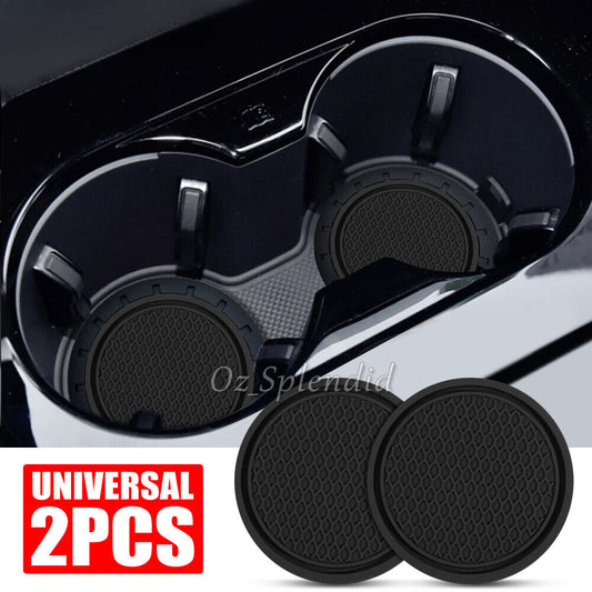 2x Universal Car Auto Cup Holder Anti-Slip Insert Coaster Black Car Accessories