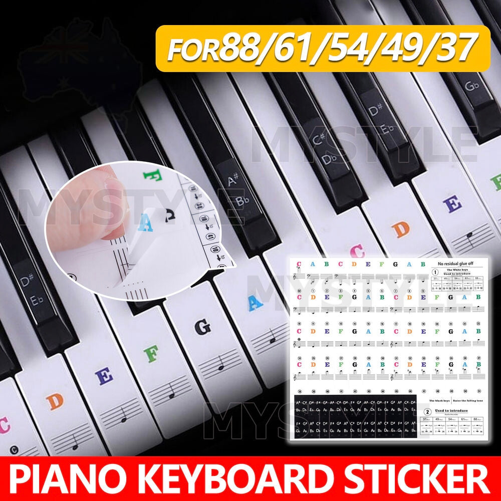 Key Note Universal Learner Piano Keyboard Stickers Set For Beginners