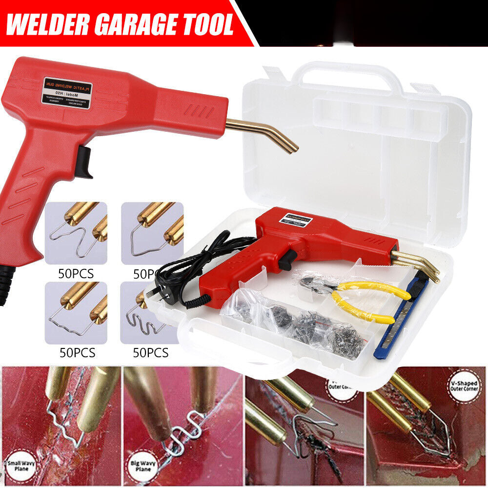 Handheld Welder Weld Plastic Repair Machine Crack Hot Stapler Garage Tools Red