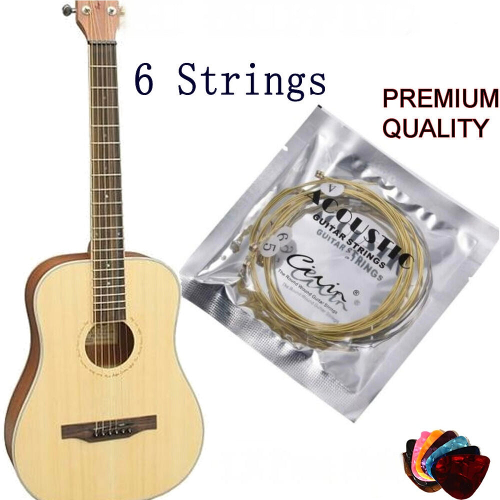 Premium Acoustic Guitar Strings With Free Pick Steel Civin Light Universal