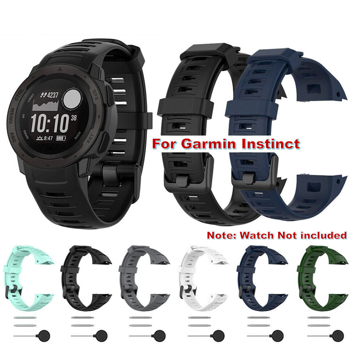 Watch Band Strap for Garmin Instinct Silicone Replacement Band Wristband 22mm