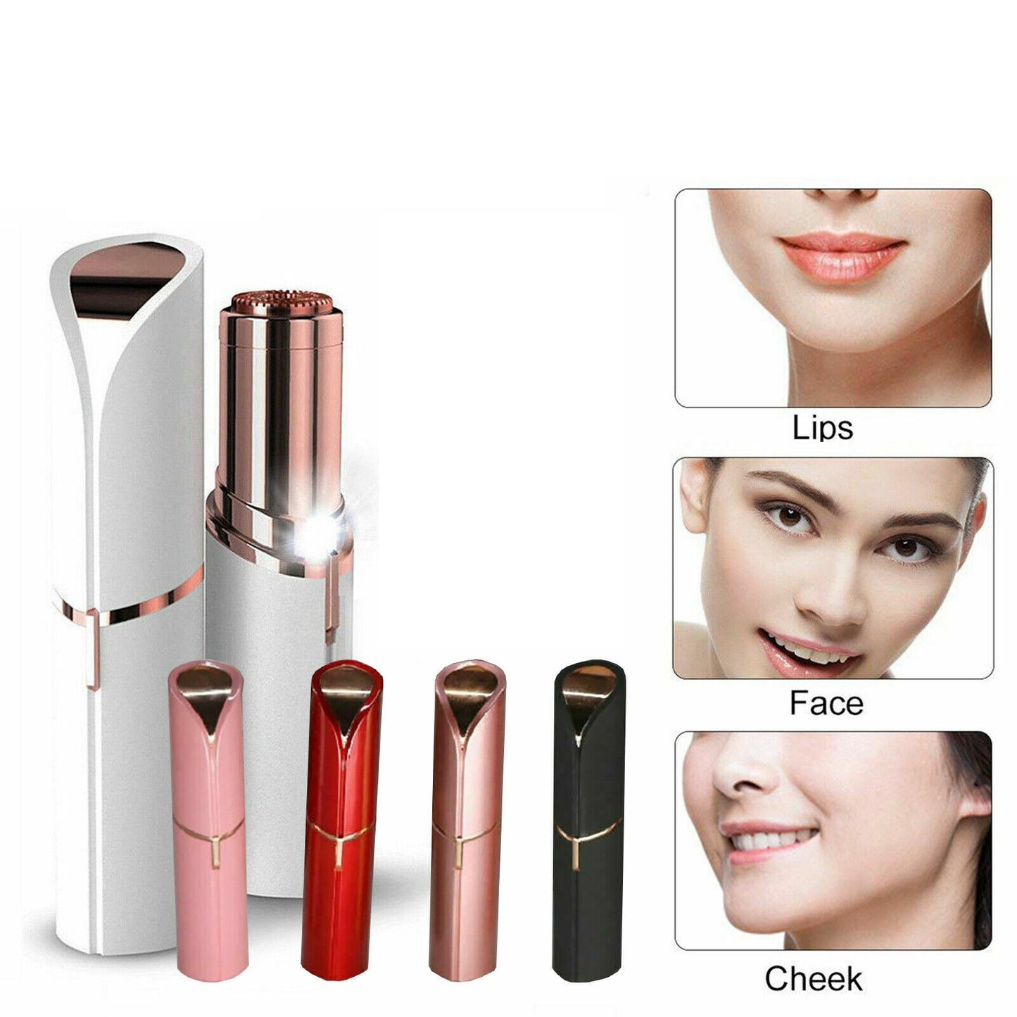 Women Flawless Finishing Touch Painless Face Facial Hair Remover with Package