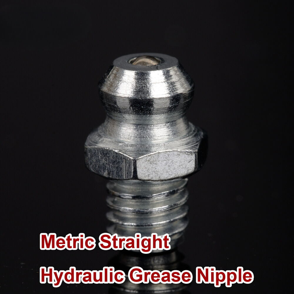 50X Hydraulic Grease Nipple Metric Assortment Mechanical Lubricant M8 M10 Kit