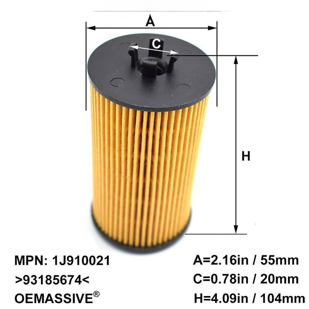 3pcs OilFilter For Chevrolet Cruze J300 Trax 1.8L 1796CC l4 Engine 93185674