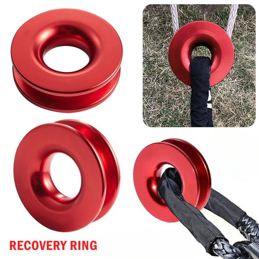 41000lbs Recovery Ring Snatch Block Ring Pulley Soft Shackle Winch Rope Off Road