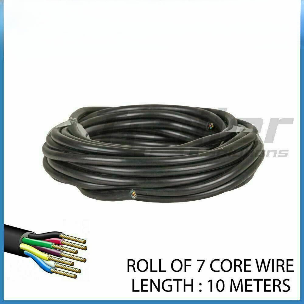 10M x 7 Core Wire Cable Trailer Cable automotive Boat Caravan Truck Coil V90 PVC