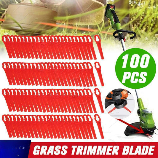 100 X Plastic Grass Trimmer Blade For Ozito Kuller Bosh Cordless Whipper Snipper