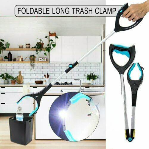 Foldable Pick Up Tool Easy Reach Grab Grabber Stick Extend Reacher