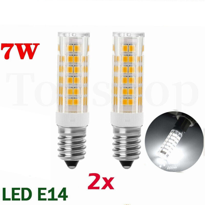 2x LED Corn Bulb E14 7W Replacement Globe Lamp Spot Light Salt Lamps Cool White