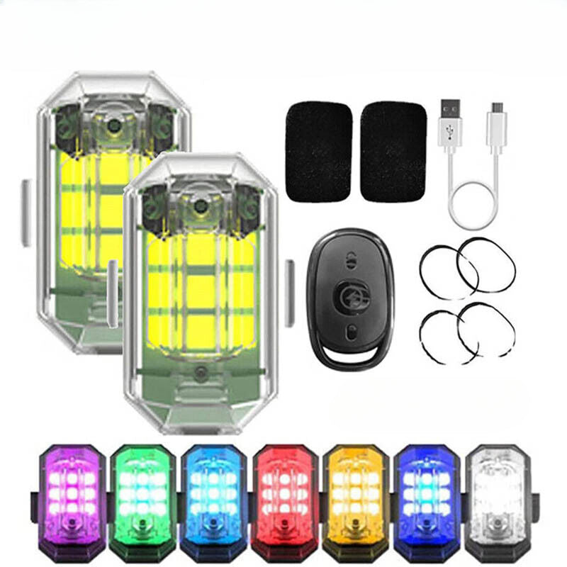 High Brightness Wireless LED Strobe Light, 7 Colors Rechargeable Flashing Lights