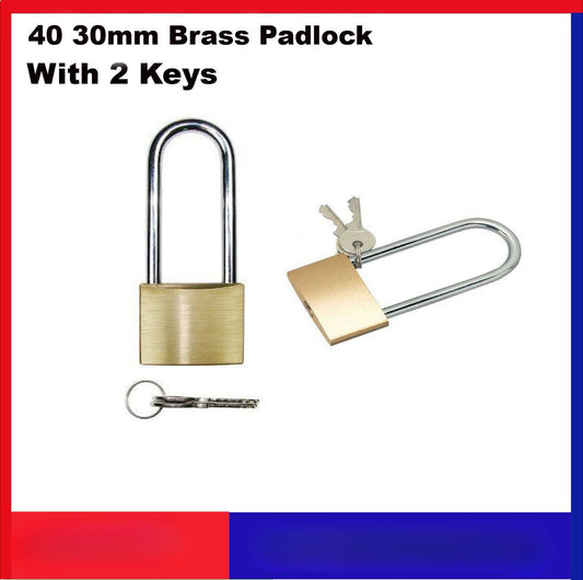 32 25mm Brass Padlock Brass Bodied Padlocks Long Shackle with 2 keys