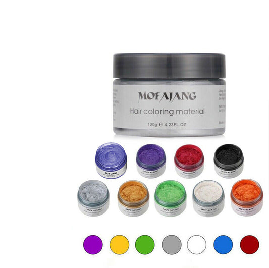 Hair Color Wax Mud Hair Dye Styling Cream DIY Coloring Unisex