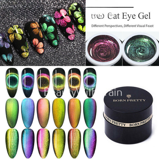 2pcs BORN PRETTY 9D Magnetic Cat Eye Gel Polish Soak Off UV Gel Nail Art Varnish