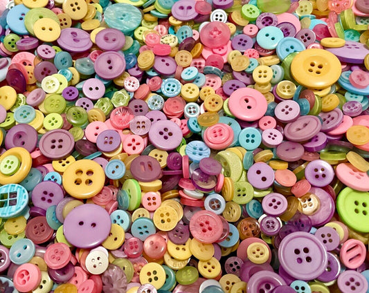 100 Easter Spring Pastel Baby Mix Buttons Assorted Bulk