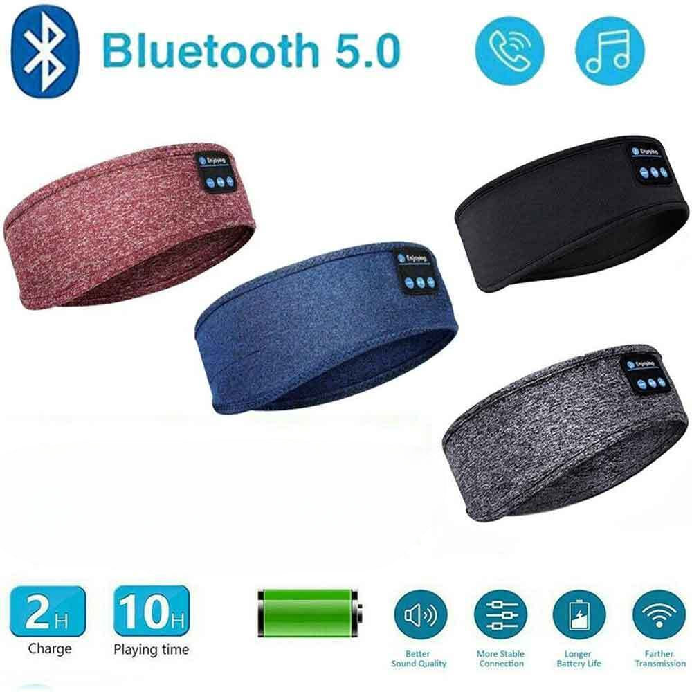 Wireless Bluetooth 5.0 Stereo Eye Mask Headphones Earphone Sleep Music Headband