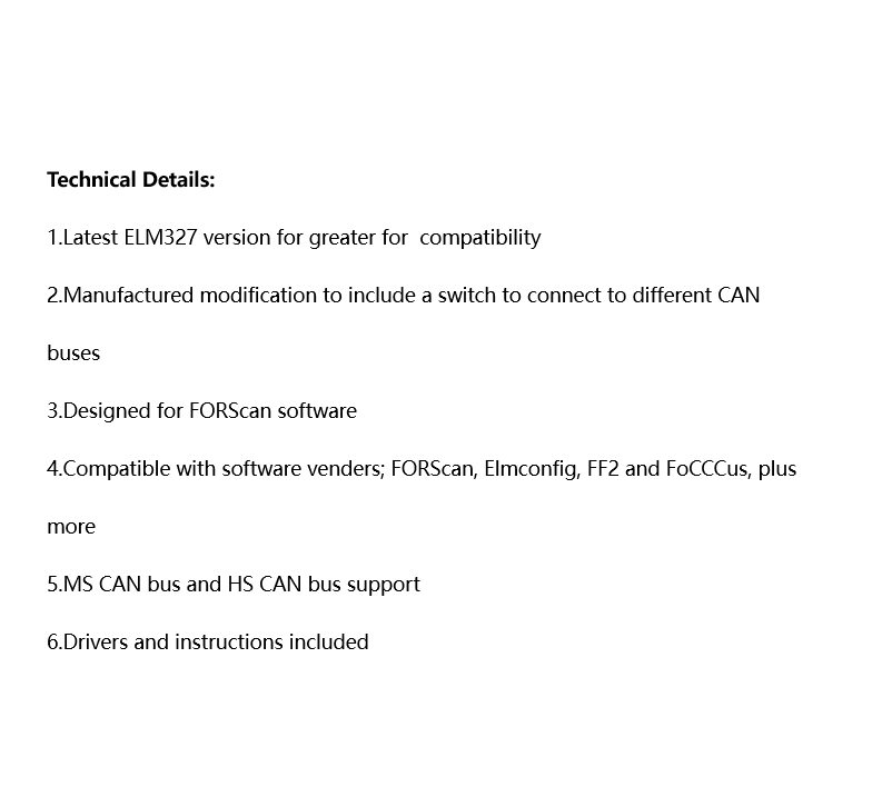 Obd2 Scanner Elm327 Usb Retrofit For Ford Elmconfig Latest Chip Hs-can Forscan