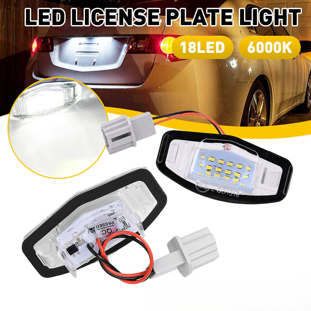 2x License Number Plate Light 18 LED Caravan Truck Trailer 1240LM Lamp Rear/Front