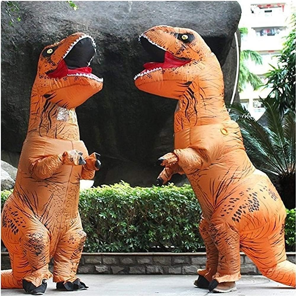 RGTSEDA Inflatable Dinosaur Costume Adult, 2.2m high,Inflatable T-Rex Costume, Blow Up Dinosaur Costume for Halloween Cosplay Party Christmas