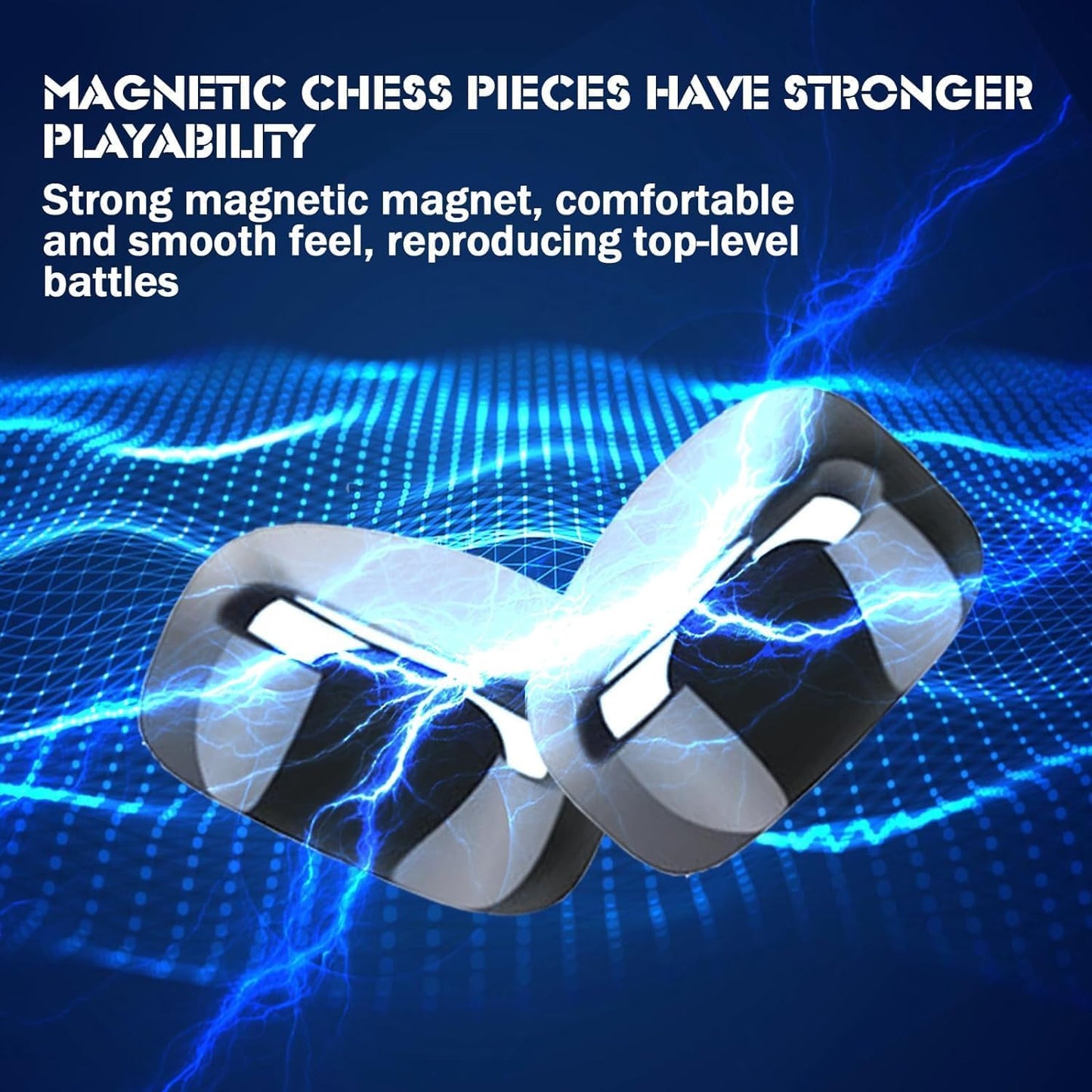 Magnetic Chess Game Set, 2024 New Magnetic Chess Game with Stones Magnet Chess Game Board, Family Magnetic Game Puzzle Toy (Rope style)