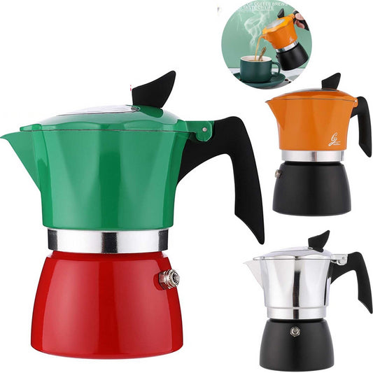 Italian Espresso Maker 3/6cups Stove Top Coffee Percolator Moka Pot Aluminum